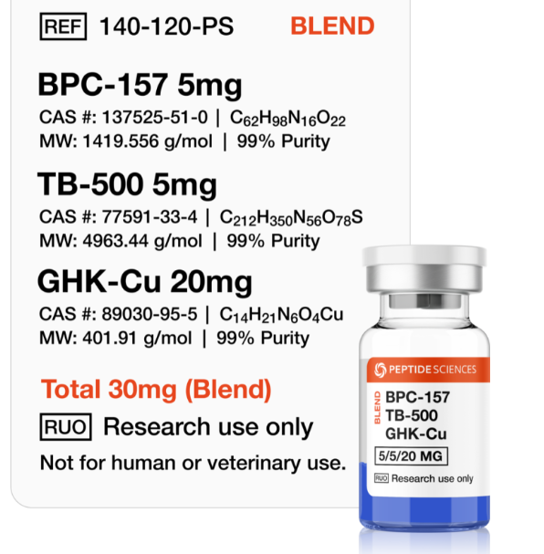 BPC-157, TB-500, GHK-Cu (Glow Blend)